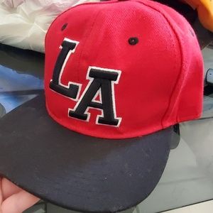 Red L.A. Snapback